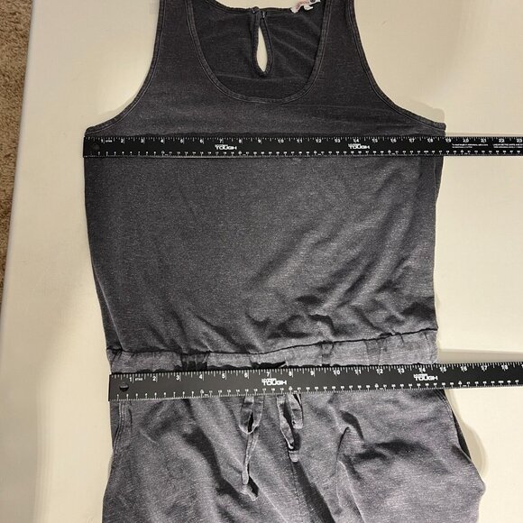 Sundry 2 Jumpsuit Womens Medium Gray Jogger Sleeveless Drawstring Casual Lounge‎ - Picture 3 of 13